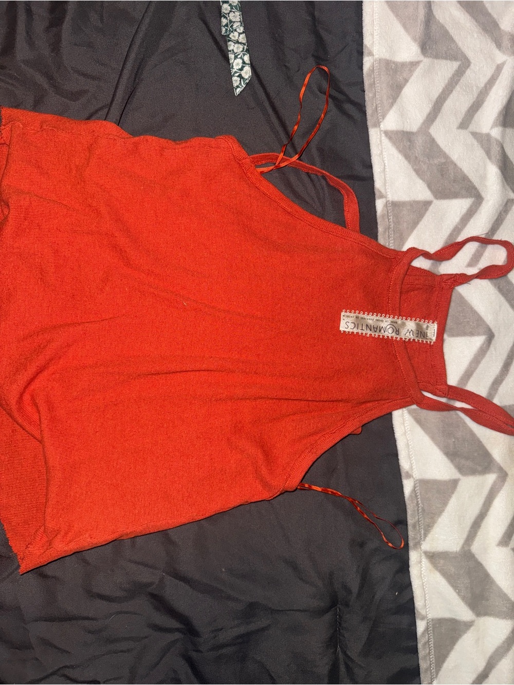 Urban Outfitters Bright Orange Slim Ribbed Cami